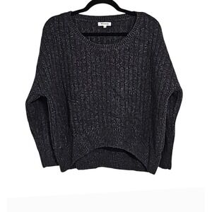 Miracle Sweater Gray Blue Fall Winter Oversized Knit Size S EUC